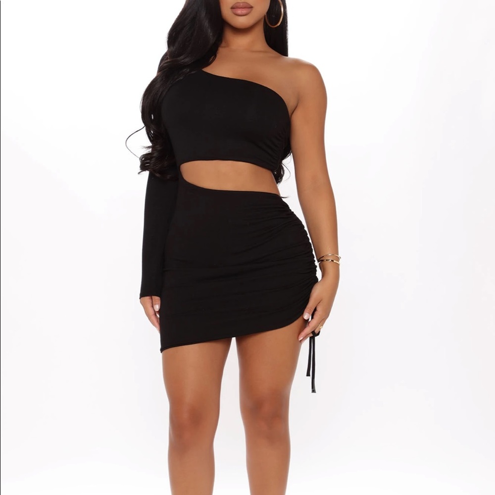 One shoulder mini dress